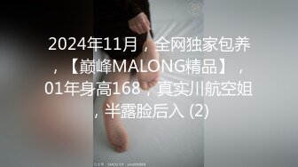 2024年11月，全网独家包养，【巅峰MALONG精品】，01年身高168，真实川航空姐，半露脸后入 (2)