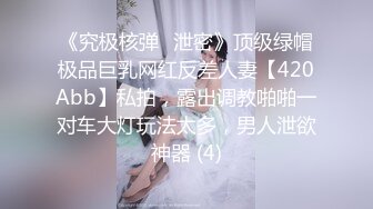 《究极核弹✅泄密》顶级绿帽极品巨乳网红反差人妻【420Abb】私拍，露出调教啪啪一对车大灯玩法太多，男人泄欲神器 (4)