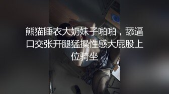 熊猫睡衣大奶妹子啪啪，舔逼口交张开腿猛操性感大屁股上位骑坐